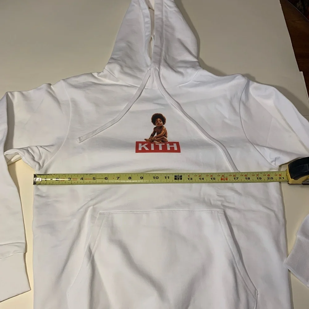 Kith X Biggie Box Logo Hoodie XS White Sweatshirt - Picture 4 of 11